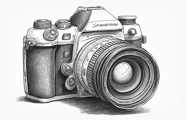 Un disegno di una macchina fotografica che dice sekonkanni.