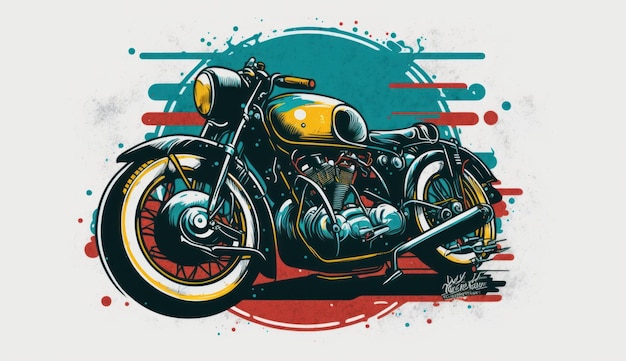 Un disegno di una motocicletta con la scritta ducati sul davanti.