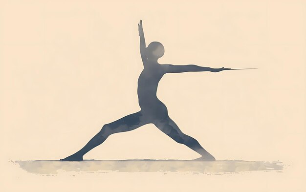 un disegno di una persona che fa una postura di yoga