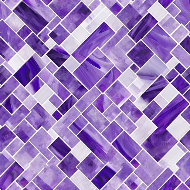 Un disegno geometrico viola e viola con quadrati viola.