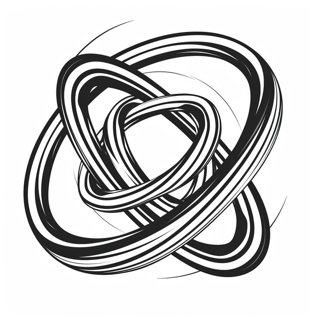 un disegno in bianco e nero di un cerchio con la parola interlocking