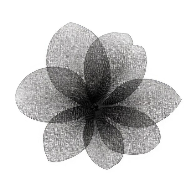 Un disegno in bianco e nero di un fiore.