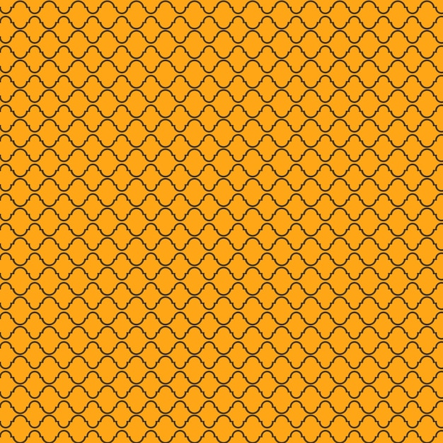 un disegno senza cuciture di forme geometriche arancione e gialle su uno sfondo nero e arancione