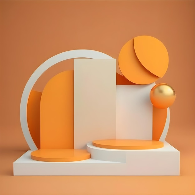 Un display arancione e bianco con un oggetto rotondo che dice "la parola sopra".