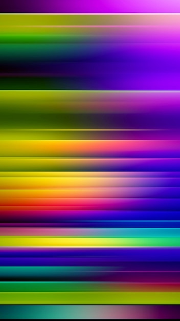 Un display colorato con uno sfondo arcobaleno.