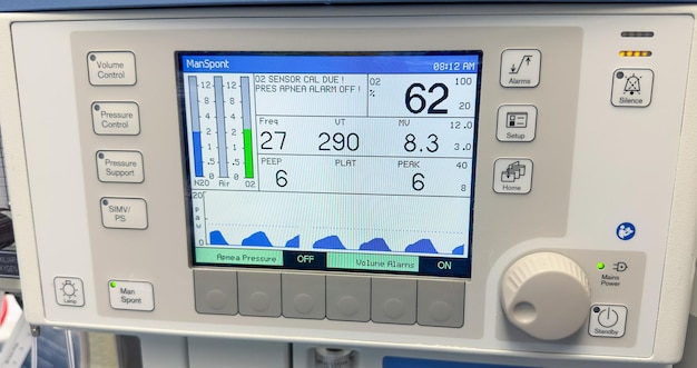 Un display digitale mostra il numero di pazienti in ospedale.