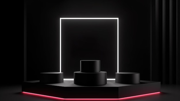 Un display nero con una casella bianca che dice "la parola".