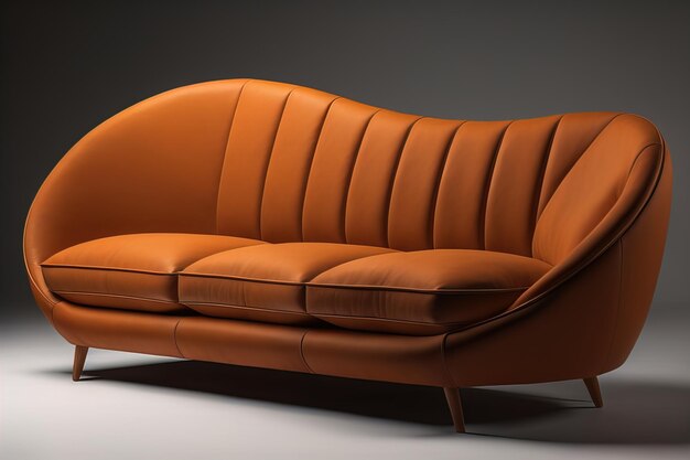 Un divano creativo, colorato ed elegante nell'interno generato dall'AI