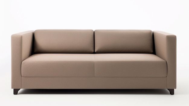 Un divano in pelle con uno sfondo bianco