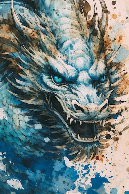 Un drago dalla faccia blu