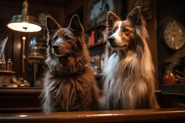 Un duo cane e gatto che risolve i crimini in una moderna serie noir creata con l'IA generativa