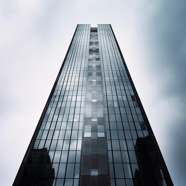 Un edificio alto con il cielo alle spalle