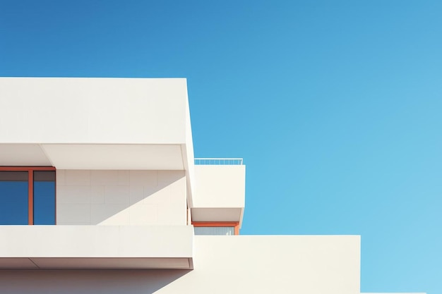 Un edificio con un balcone in cima