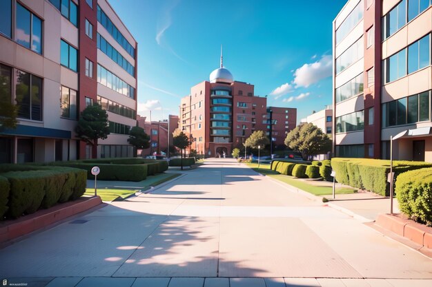 Un edificio con un cartello che dice "università delle arti"