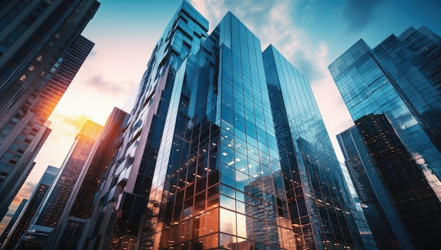 Un edificio con un cielo blu e le parole la parola su di esso