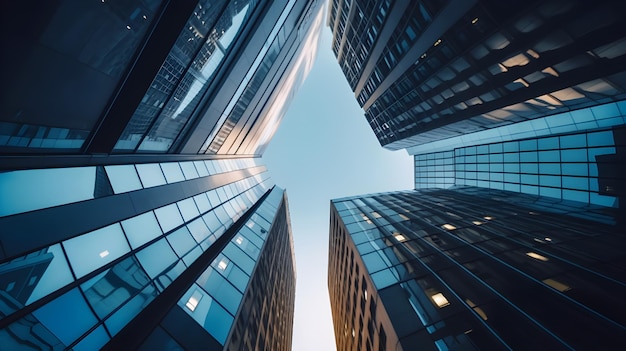 Un edificio con un cielo blu sullo sfondo