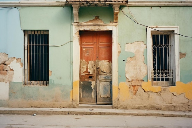 un edificio con una porta che dice "divieto di ingresso".