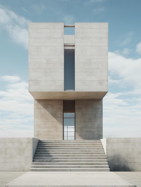 un edificio con una scala che ha una finestra in cima.