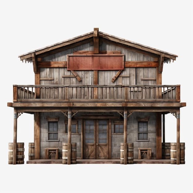 Un edificio in legno con balcone e balcone