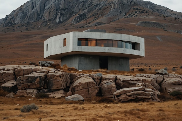 Un edificio su una roccia