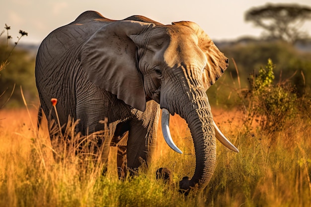 Un elefante allo stato brado