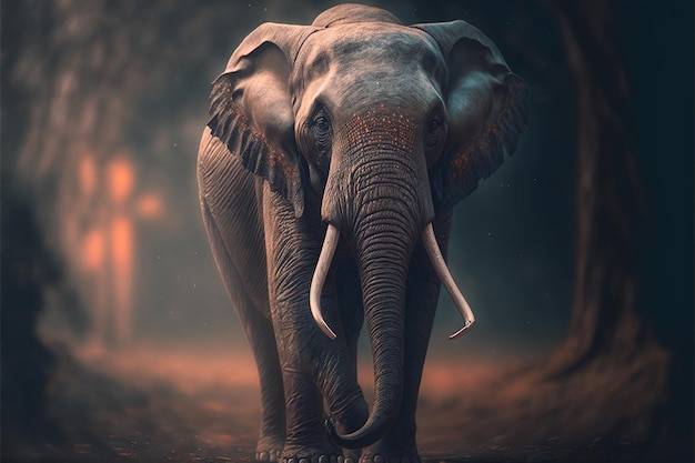 Un elefante con sopra la parola elefante