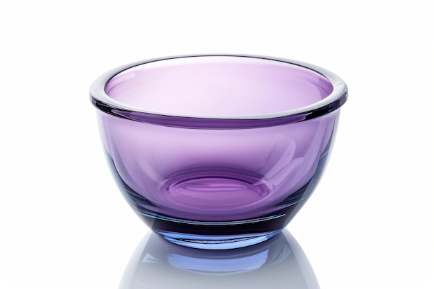 Un elegante contenitore di vetro per la crema cosmetica in tonalità viola