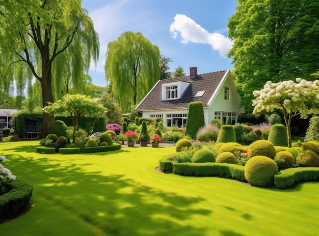 Un elegante giardino per rilassarsi in estate