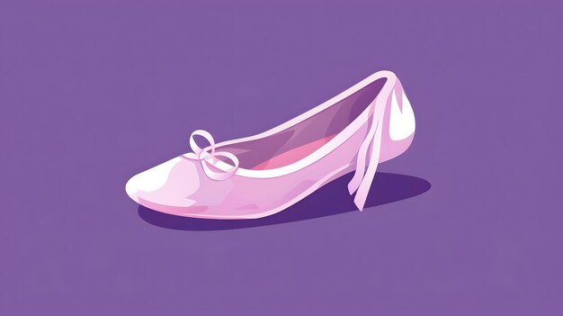 Un'elegante icona di una pantofola da balletto
