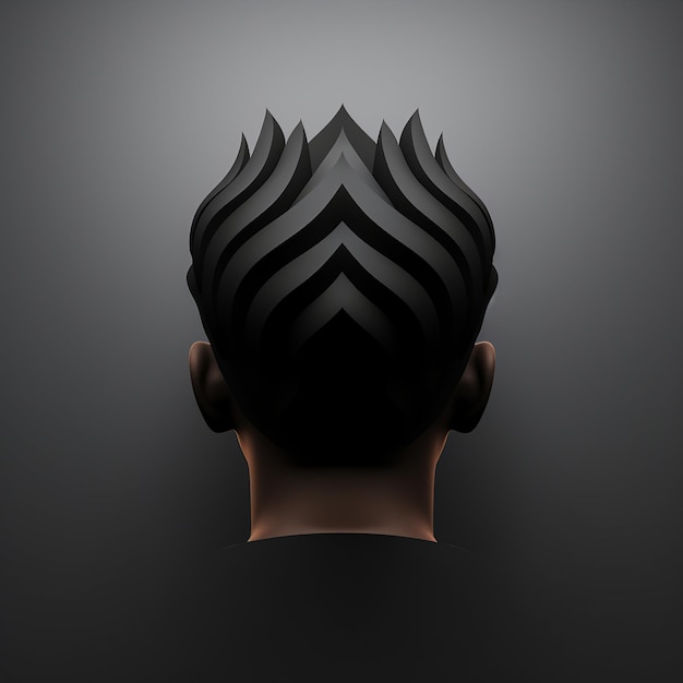 un elegante logo 3D per i capelli degli uomini