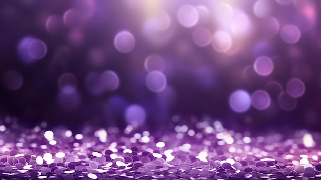 Un elegante sfondo bokeh viola per eventi glamour e premi IA generativa