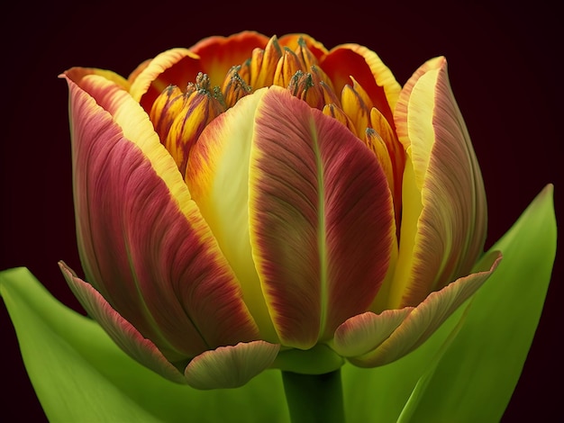 Un elegante tulipano in fiore