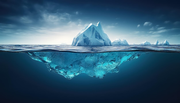 Un enorme iceberg nel mare più puro