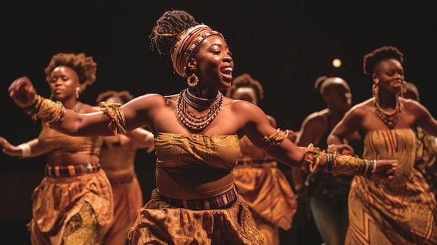 Un'esibizione di danza africana al festival afroamericano.