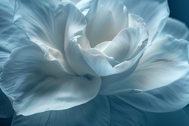 un fiore bianco con il nome della peonia sullo sfondo di un fiore usato per i cosmetici sullo sfondo