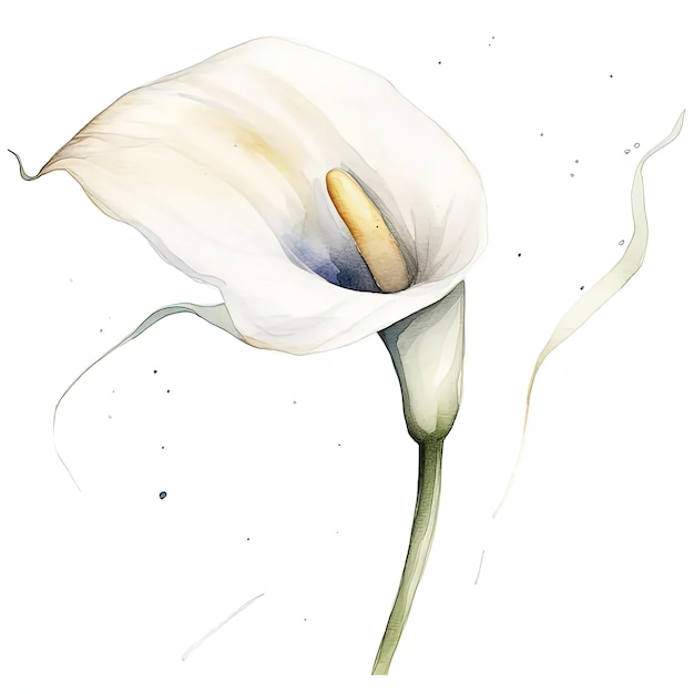 Un fiore bianco su uno sfondo bianco