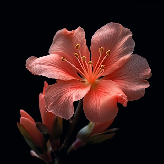 Un fiore che è arancione e rosa