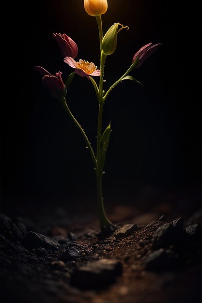 Un fiore che è nell'oscurità