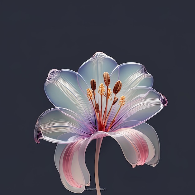 un fiore con i colori degli iris