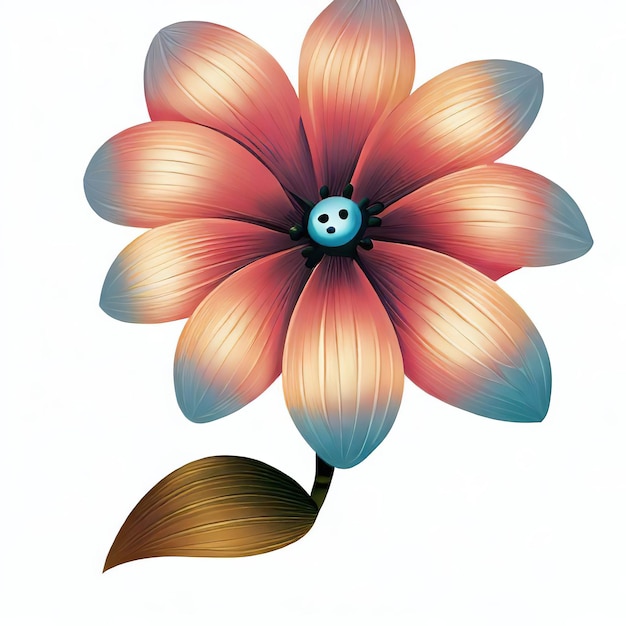 Un fiore con una faccina sorridente