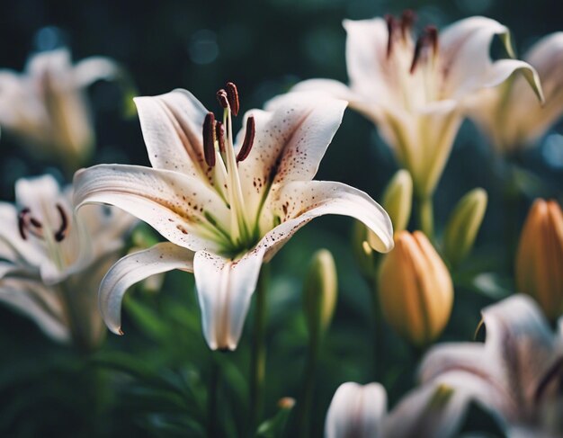 Un fiore di giglio bianco