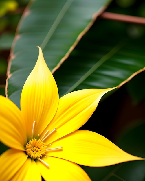Un fiore giallo con il nome dell'azienda che è il nome dell'azienda.