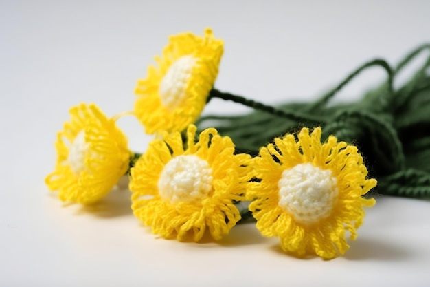 Un fiore giallo realizzato con una margherita realizzata dall'azienda.