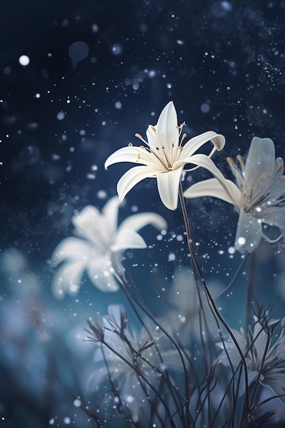 un fiore nella neve