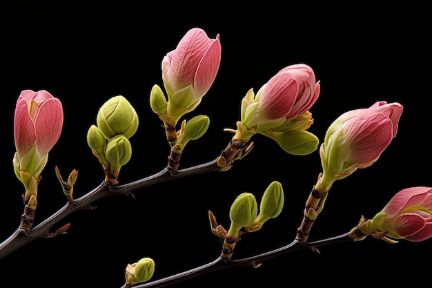 un fiore rosa con la parola tulipani su di esso