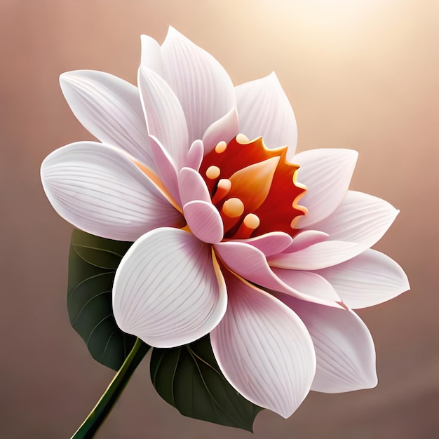 Un fiore rosa con sopra la parola loto
