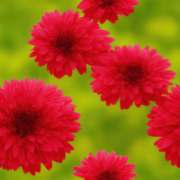 Un fiore rosso è al centro di uno sfondo verde.