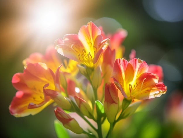 Un fiore rosso e giallo