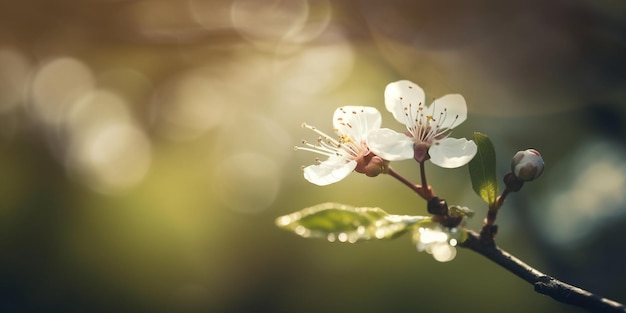 Un fiore su cui splende il sole