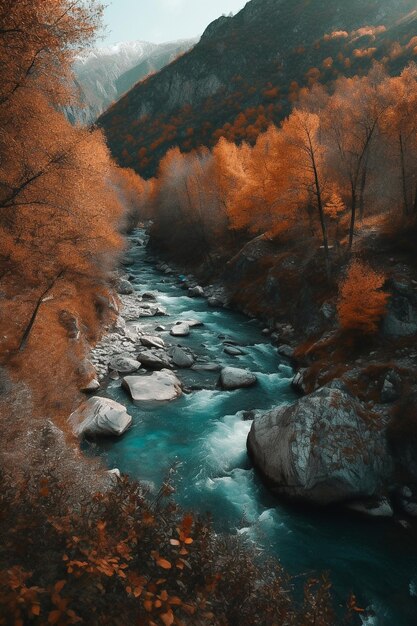 Un fiume in montagna